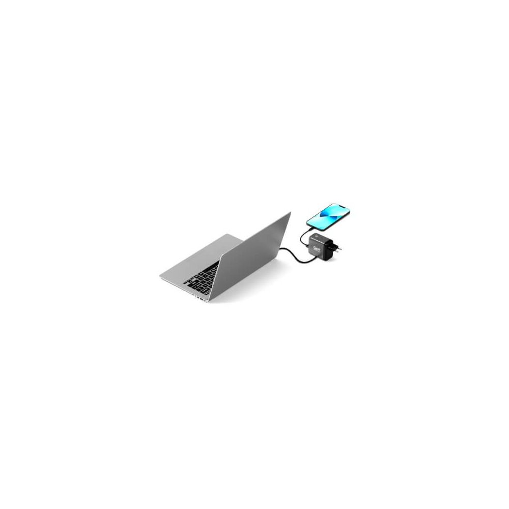 Port Designs- Alim USB A&C GaN2 PD3.0 100W LCD Retract C