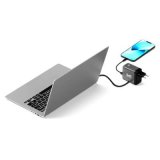 Port Designs- Alim USB A&C GaN2 PD3.0 100W LCD Retract C