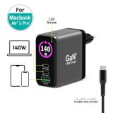 Port Designs- Alim USB A&C GaN2 PD3.1 140W LCD comp. MacBook PRO