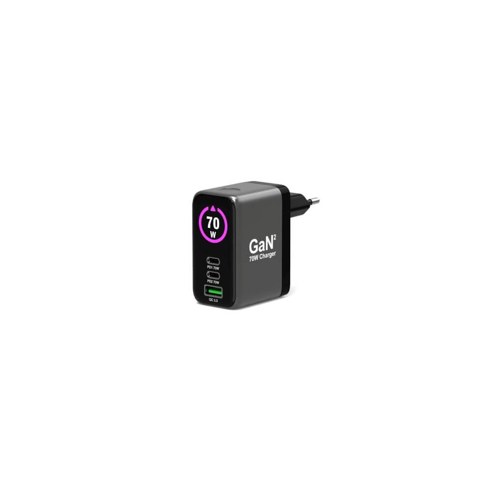 Port Designs- Alim USB A&C GaN2 PD3.1 70W LCD comp. MacBook PRO