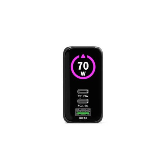 Port Designs- Alim USB A&C GaN2 PD3.1 70W LCD comp. MacBook PRO