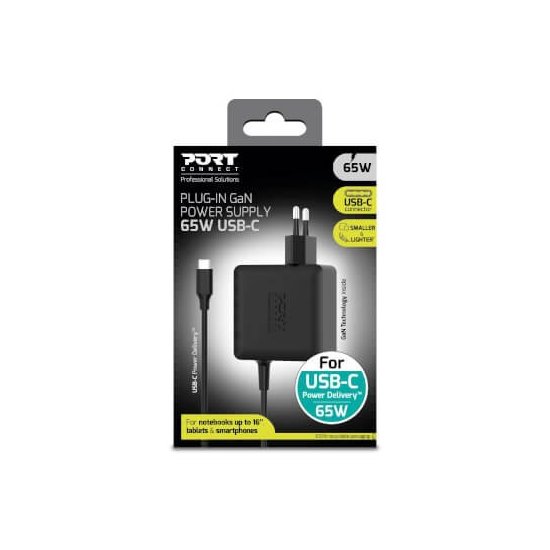 Port Designs- Alim USB Type-C GaN 65W wall plug