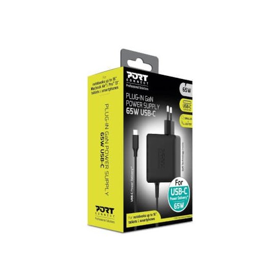 Port Designs- Alim USB Type-C GaN 65W wall plug