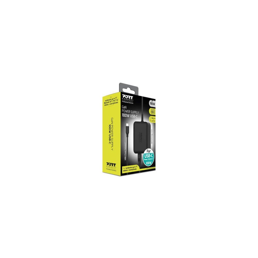 Port Designs- Alim USB Type-C GaN2 100W câble secteur