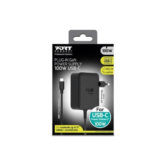 Port Designs- Alim USB Type-C GaN2 100W wall plug