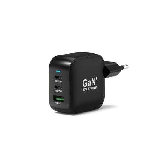 Port Designs- Alimentation USB A&C GaN2 3 ports PD 65W câble 2m