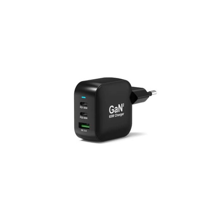 Port Designs- Alimentation USB A&C GaN2 3 ports PD 65W câble 2m