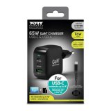 Port Designs- Alimentation USB A&C GaN2 3 ports PD 65W câble 2m