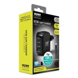 Port Designs- Alimentation USB A&C GaN2 3 ports PD 65W câble 2m