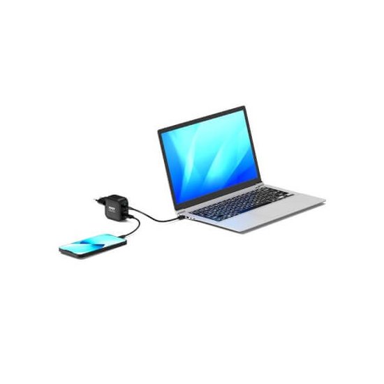 Port Designs- Alimentation USB A&C GaN2 3 ports PD 65W câble 2m