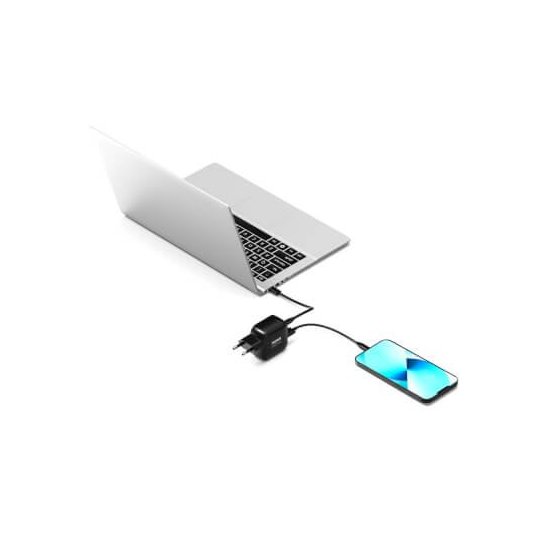 Port Designs- Alimentation USB A&C GaN2 3 ports PD 65W câble 2m