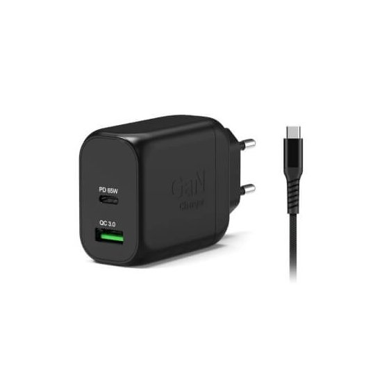 Port designs- Alimentation USB A&C GaN2 PD 65W avec câble 2m