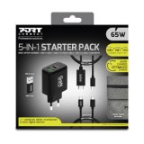 Port Designs- Alimentation USB GaN USB A + USB C 65W avec câbles