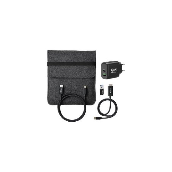 Port Designs- Alimentation USB GaN USB A + USB C 65W avec câbles