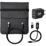 Port Designs- Alimentation USB GaN USB A + USB C 65W avec câbles