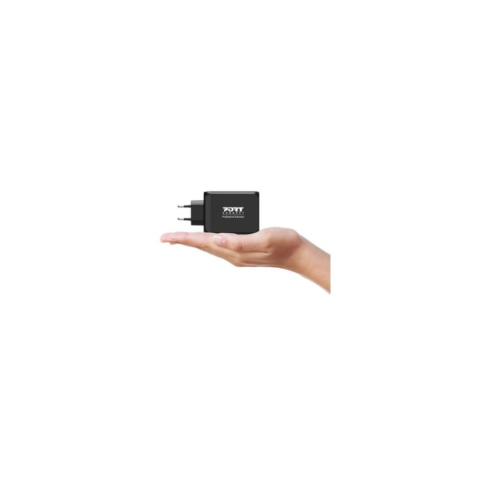 Port Designs- Alim USB GaN 1 USB A + 3 USB C 130W câble 2m