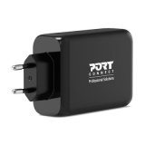 Port Designs- Alim USB GaN 1 USB A + 3 USB C 130W câble 2m