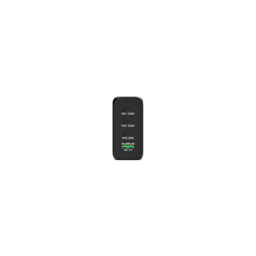 Port Designs- Alim USB GaN 1 USB A + 3 USB C 130W câble 2m