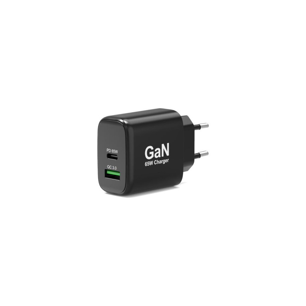 Port Designs- Alim USB GaN 1 USB A + 1 USB C 65W sans câbles