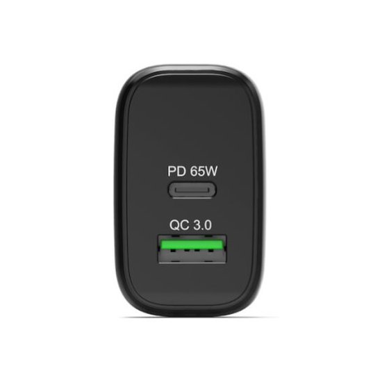 Port Designs- Alim USB GaN 1 USB A + 1 USB C 65W sans câbles