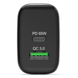 Port Designs- Alim USB GaN 1 USB A + 1 USB C 65W sans câbles