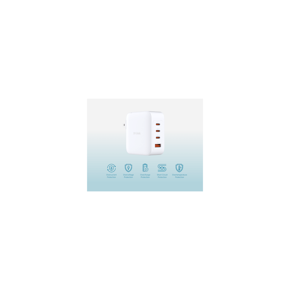 D-link Chargeur GaN 140W - 3 ports USB-C - 1 port USB-A