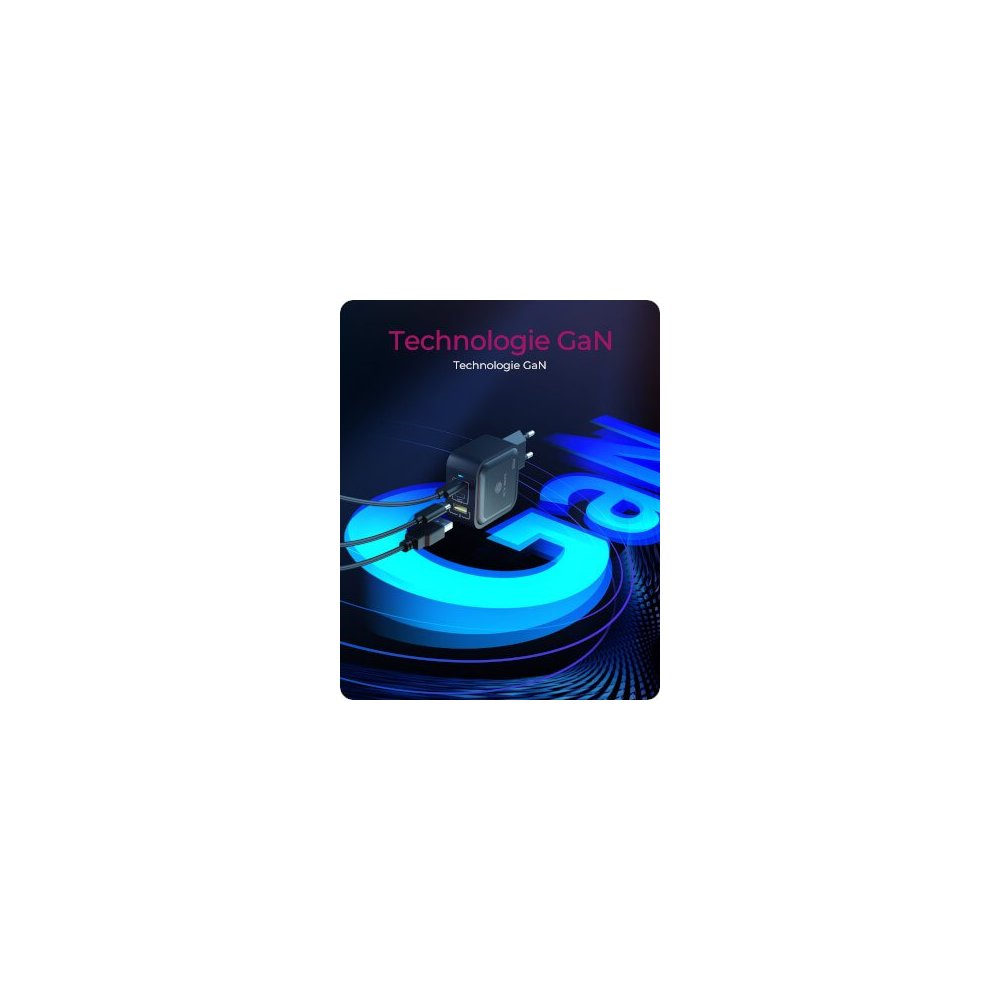 Icy Box- Alimentation USB GaN 2x USB-C 1x USB-A 65W