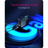 Icy Box- Alimentation USB GaN 2x USB-C 1x USB-A 65W