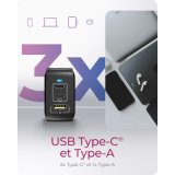 Icy Box- Alimentation USB GaN 2x USB-C 1x USB-A 65W