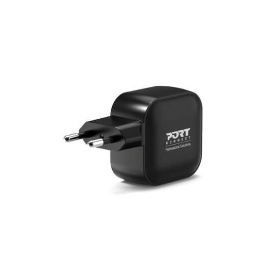 Port Designs- Alim USB Type-C x2 PD 35W GaN2 wall plug + câble