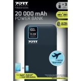 Port Designs- Powerbank 20,000mAh écran LCD 2 USB A & 1 USB C