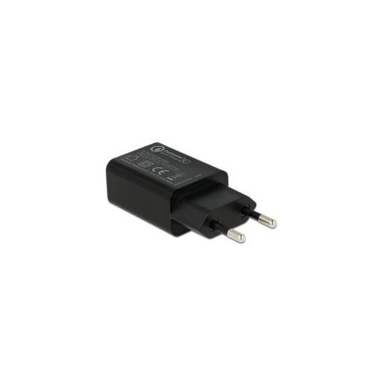Delock- Chargeur USB 1 sorties 3,6 à 12V QC 3.0 noir