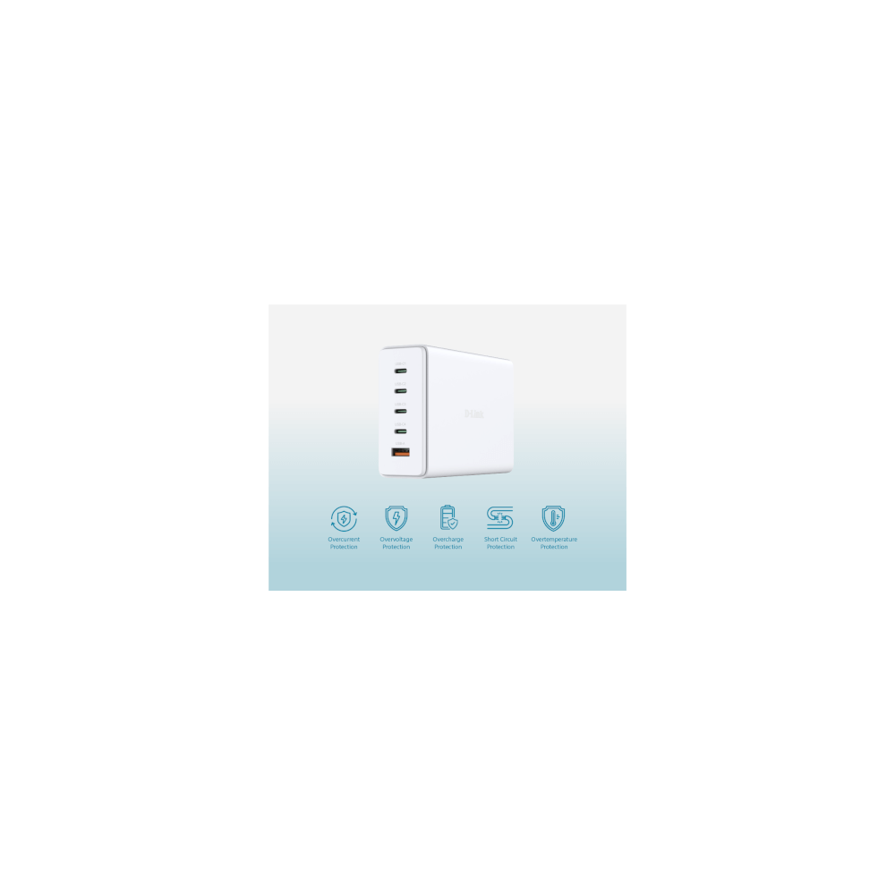 D-link Chargeur GaN 240W - 4 ports USB-C - 1 port USB-A