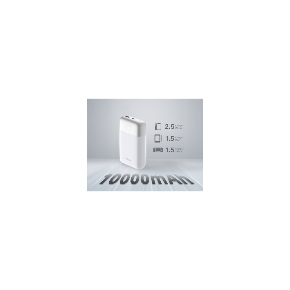 D-link PowerBank 10000mAh 1 Port USB-C & 1 port USB-A