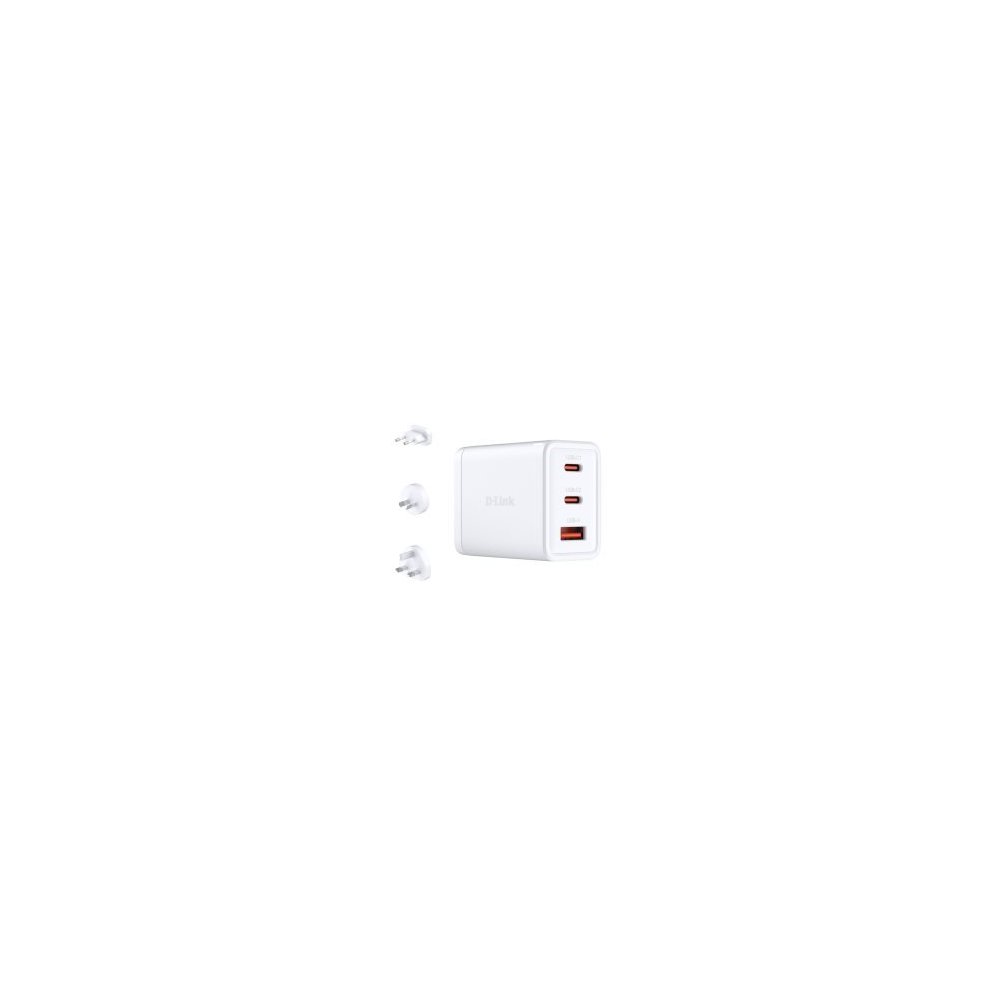 D-link Chargeur USB GaN 65W Rapide 2 USB-C et 1 USB-A