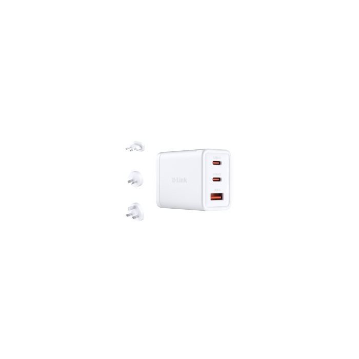 D-link Chargeur USB GaN 65W Rapide 2 USB-C et 1 USB-A
