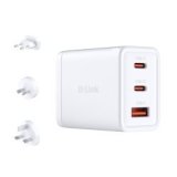 D-link Chargeur USB GaN 65W Rapide 2 USB-C et 1 USB-A