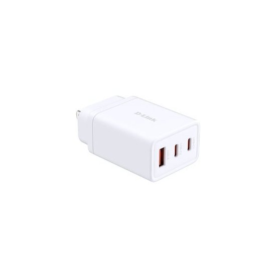 D-link Chargeur USB GaN 65W Rapide 2 USB-C et 1 USB-A