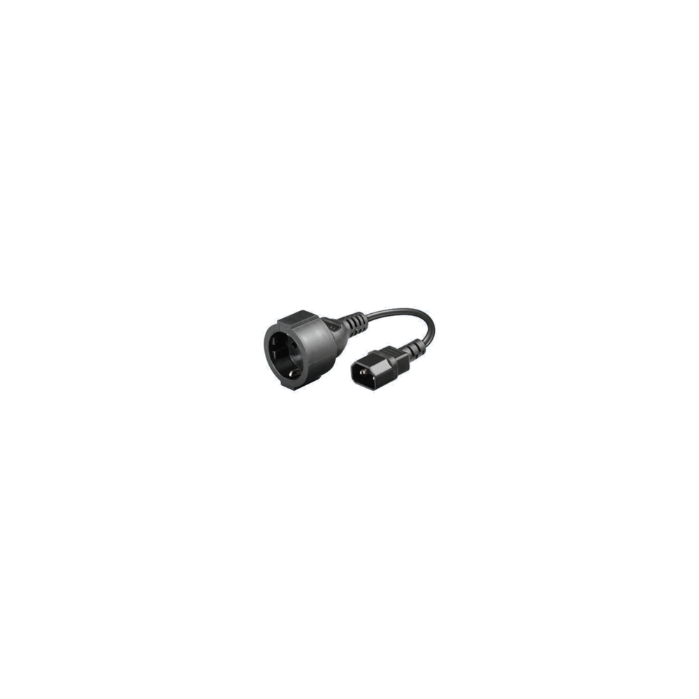 Konni- Adaptateur IEC C14(M) vers Shuko(F) 220V/10A 20cm