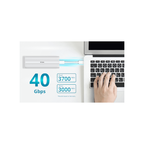 D-link  Boîtier SSD USB-C M.2 NVMe/NGFF Débit jusqu'à 40G