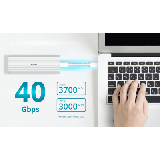 D-link  Boîtier SSD USB-C M.2 NVMe/NGFF Débit jusqu'à 40G