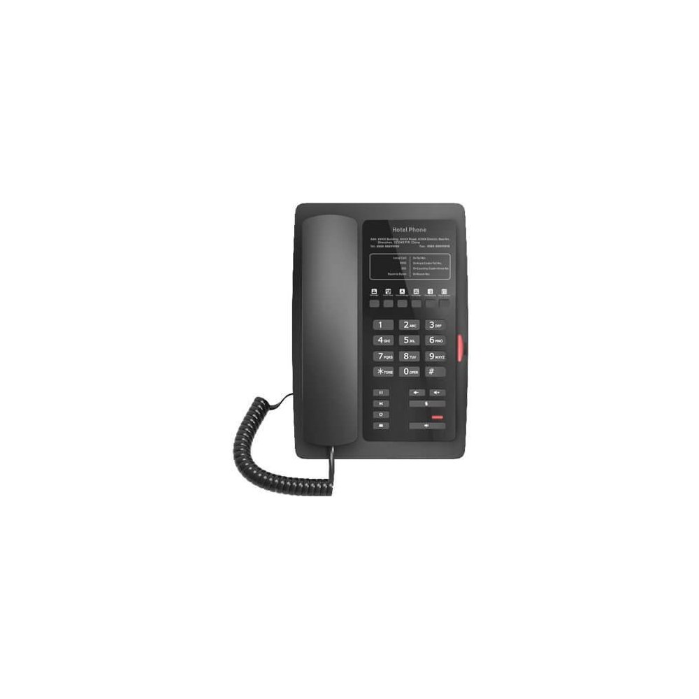 Fanvil Téléphone SIP H3W-Hotel 2 comptes SIP Black