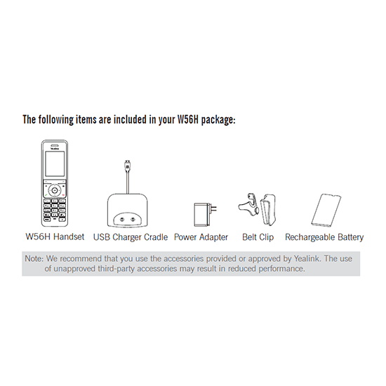 Yealink Téléphone DECT supplémentaire W56H