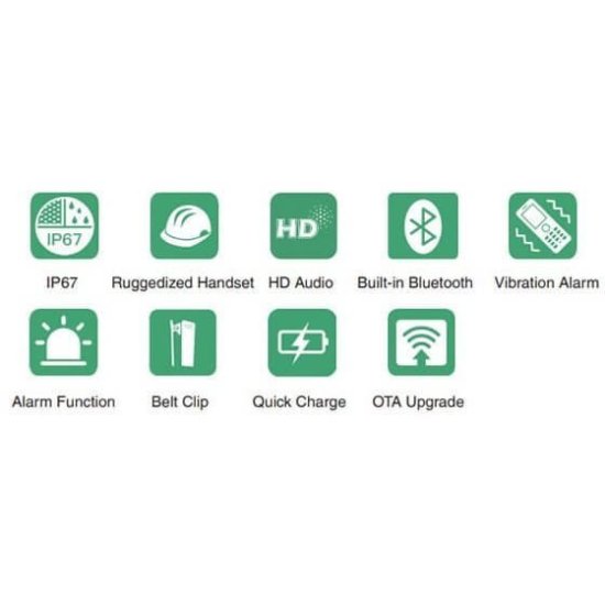 Yealink Téléphone DECT renforcé IP67 W59R Pro Bluetooth