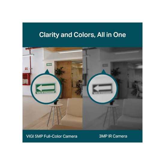 Tp-link Caméra 5Mp Coul24 109° IR 30m Audio H265+ IA