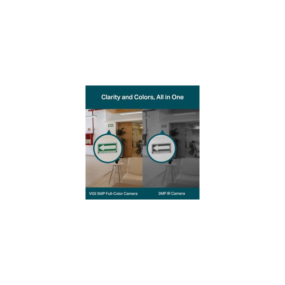 Tp-link Caméra 5Mp Coul24 109° IR 30m Audio H265+ IA