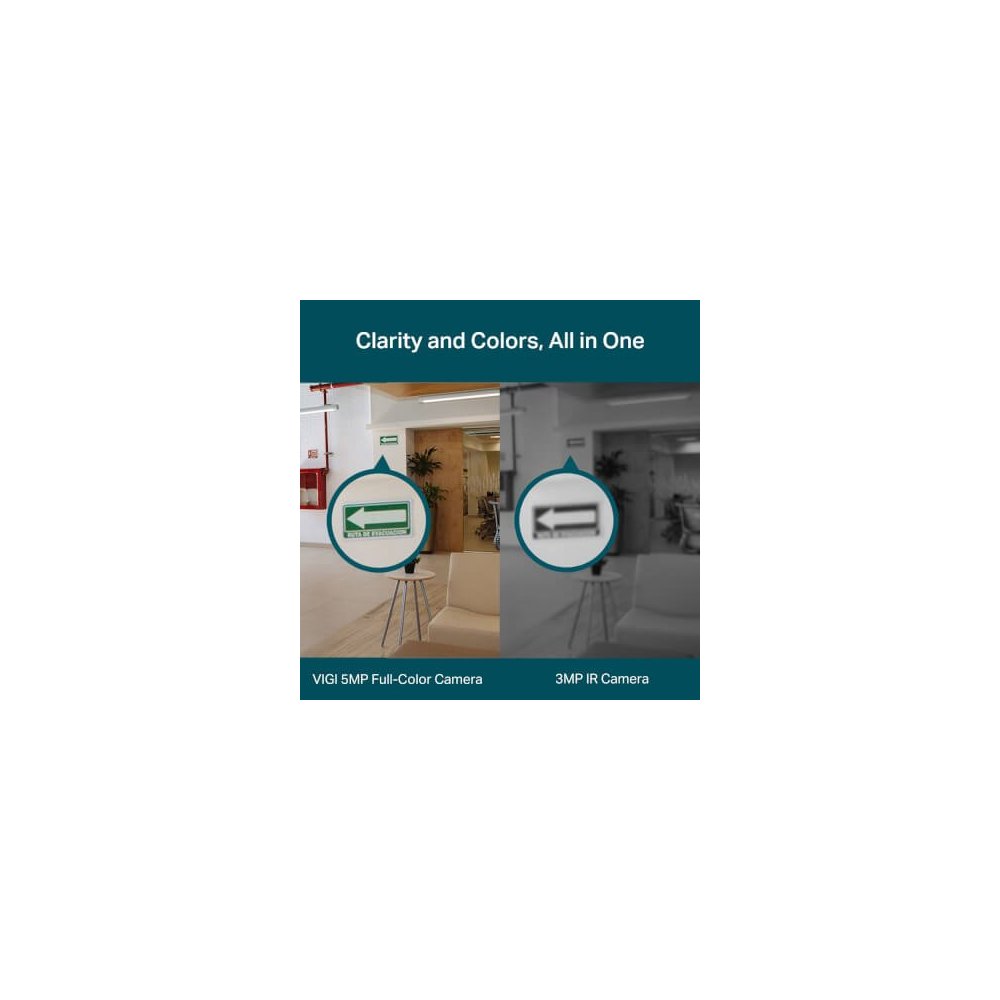 Tp-link Caméra 5Mp Coul24 90° IR 30m Audio H265+ IA