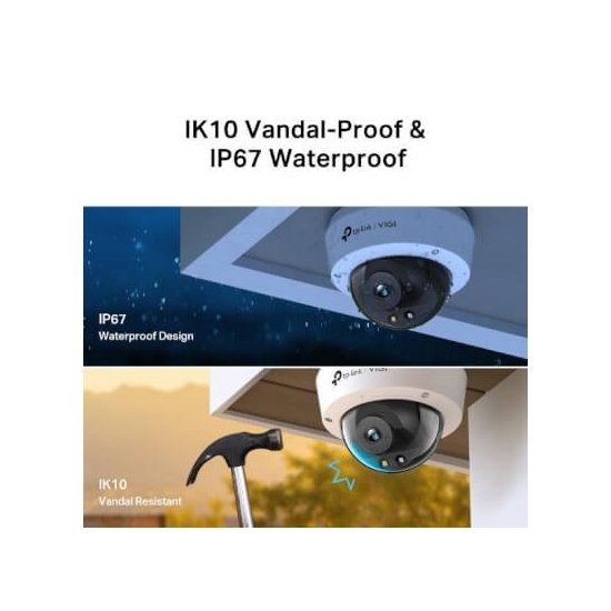 Tp-link Dôme 4Mp Coul24 80° IR30m Micro H265 IK10 IP67 IA