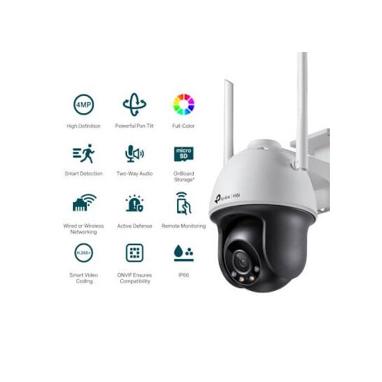 Tp-link PT Wifi 4MP Coul24 79° IR30m Audio H265+ IP66 AI
